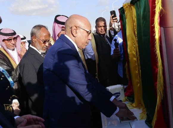 Pose par le président mauritanien de la première pierre de l’hôpital du Roi Selman Ibn Abdel Aziz à Nouakchott 