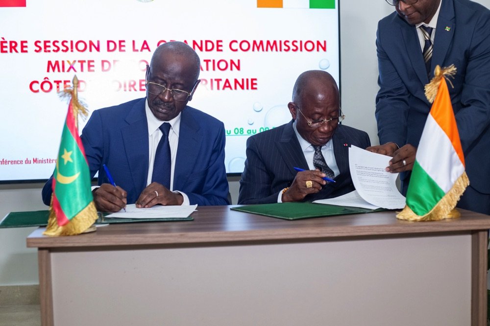 Grande Commission Mixte mauritano-ivoirienne: signature de 12 accords de coopération